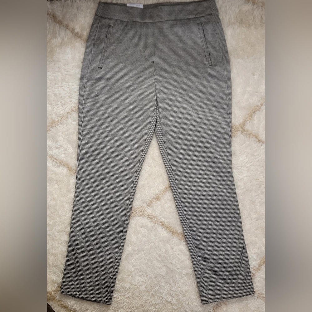Classic Houndstooth Ankle Pants|Tailored Work Wear Trousers|Corporate Core Chic